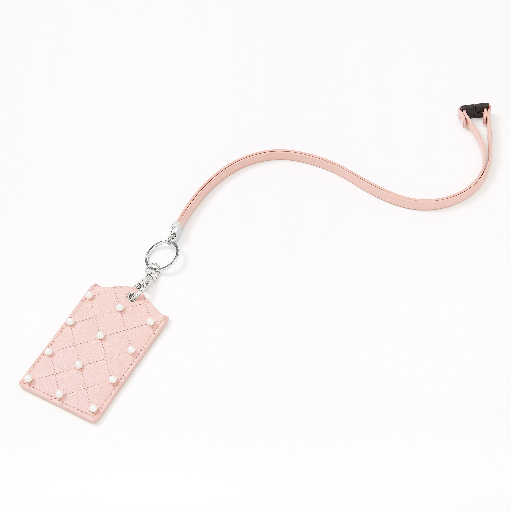 Quilted Pearl Lanyard - Pink,
