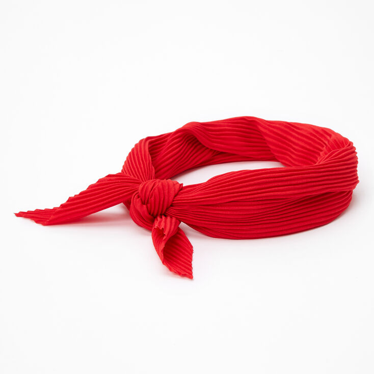 Claire's Bandeau bandana plissé - Rouge