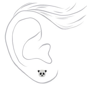 Clous d&#39;oreilles panda - Blanc,