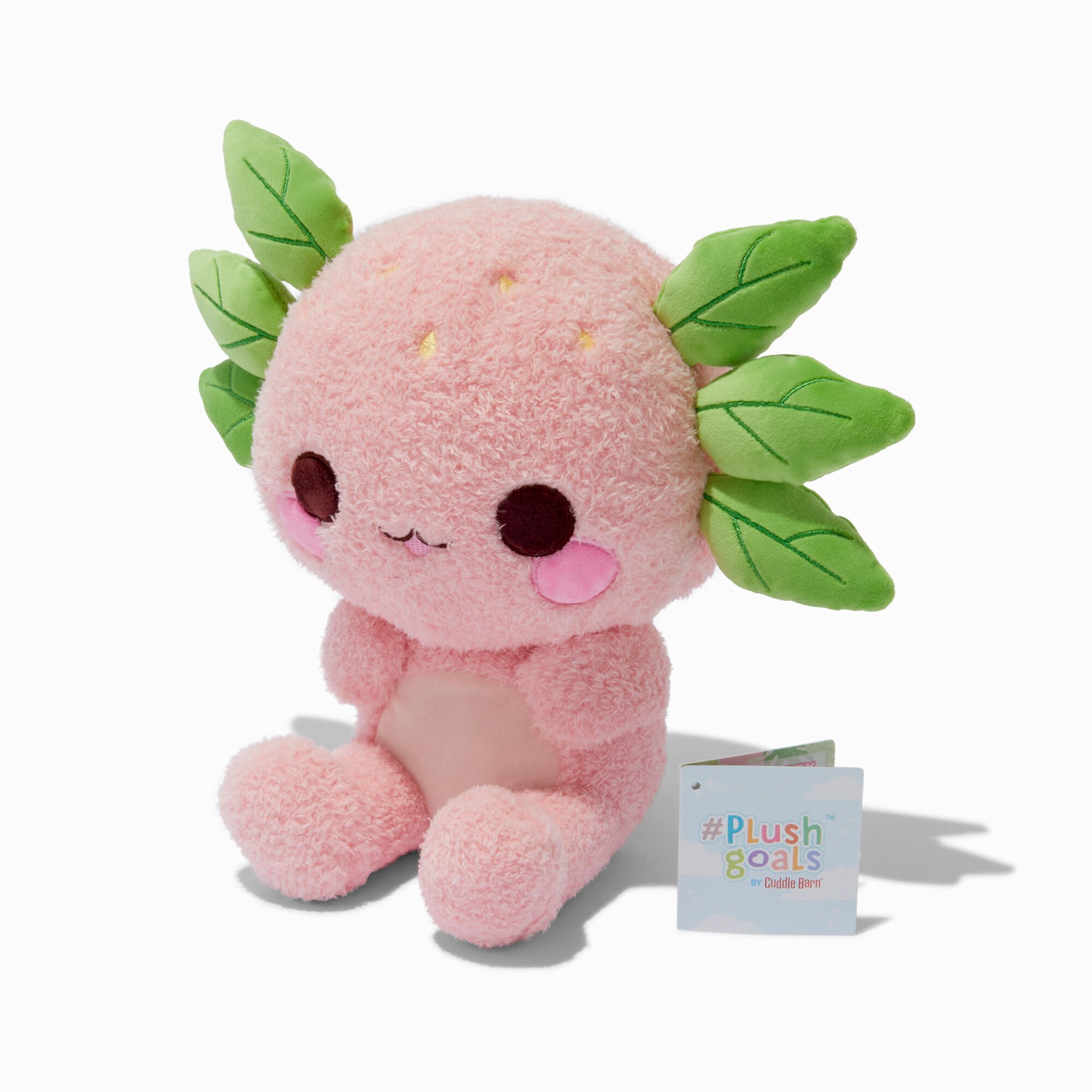 #Plush Goals by Cuddle Barn® 9'' Strawberry Axolotl Soft Toy,