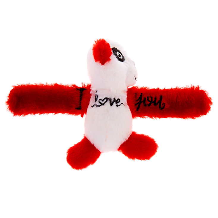 &#35;Lovable Huggable&reg; I Love You Panda Slap Bracelet - Red,