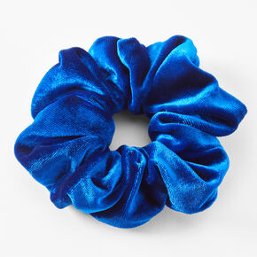 Medium Velvet Hair Scrunchie - Royal Blue,