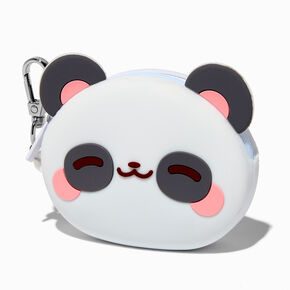 Porte-cl&eacute;s porte-monnaie en silicone panda,