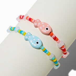 Best Friends Beaded Fish Charm Stretch Bracelets - 2 Pack,