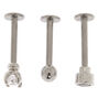 Silver Cubic Zirconia 16G Crystal Ball Labret Studs - 3 Pack,