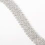 Silver Rhinestone Zig Zag Chain Bracelet,