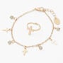 Claire&#39;s Club Gold Cross Charms Jewelry Set - 3 Pack,