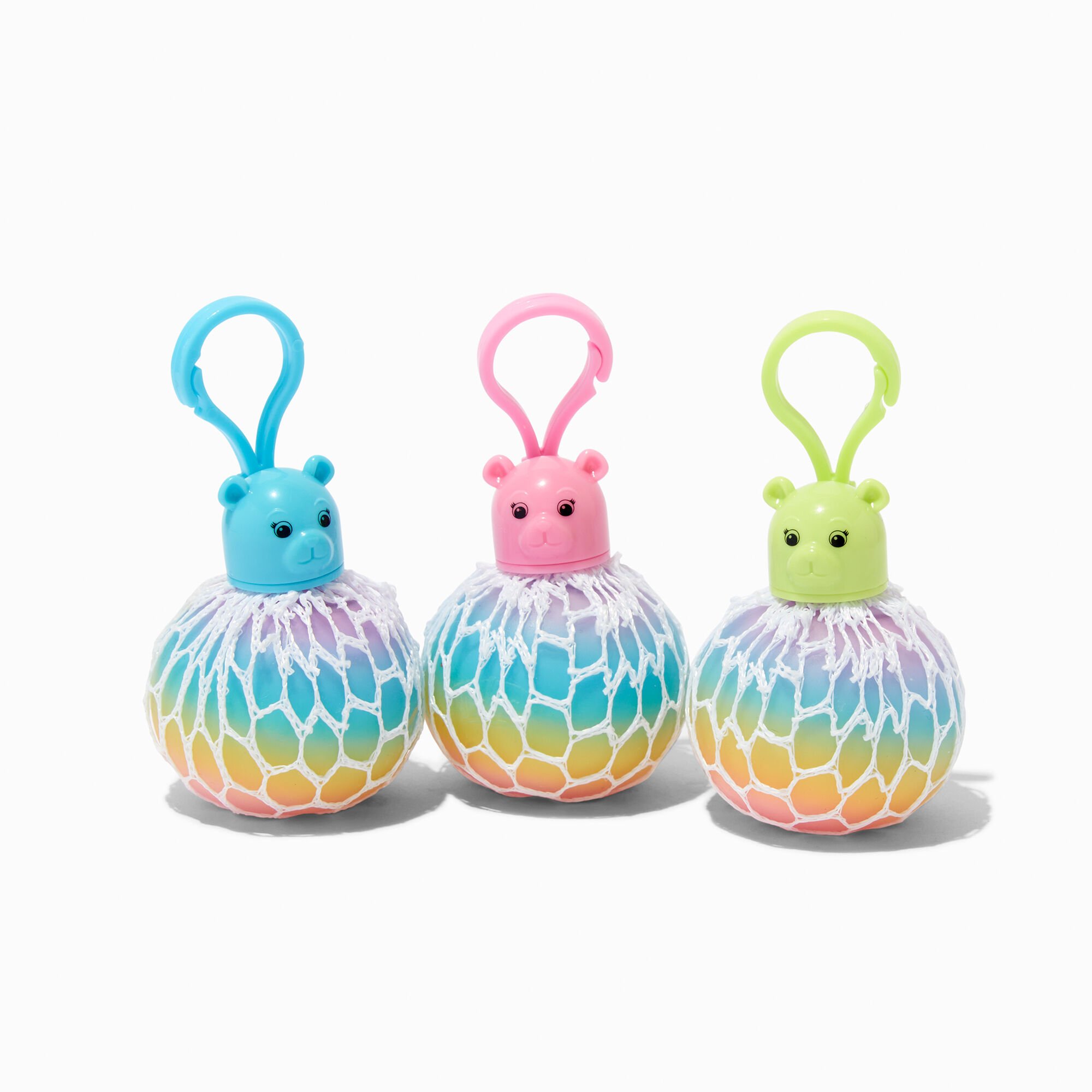 Jouet fidget balle en filet ours spongieux pastel en exclusivité chez Claire's - Les modèles peuvent varier,