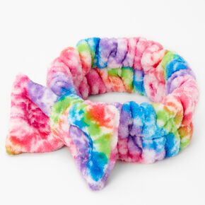 Rainbow Tie Dye Makeup Bow Headwrap,