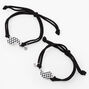 Best Friends Checkered Yin Yang Bracelets - 2 Pack,