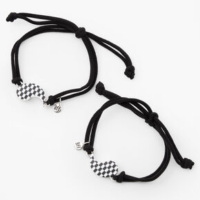 Best Friends Checkered Yin Yang Bracelets - 2 Pack,