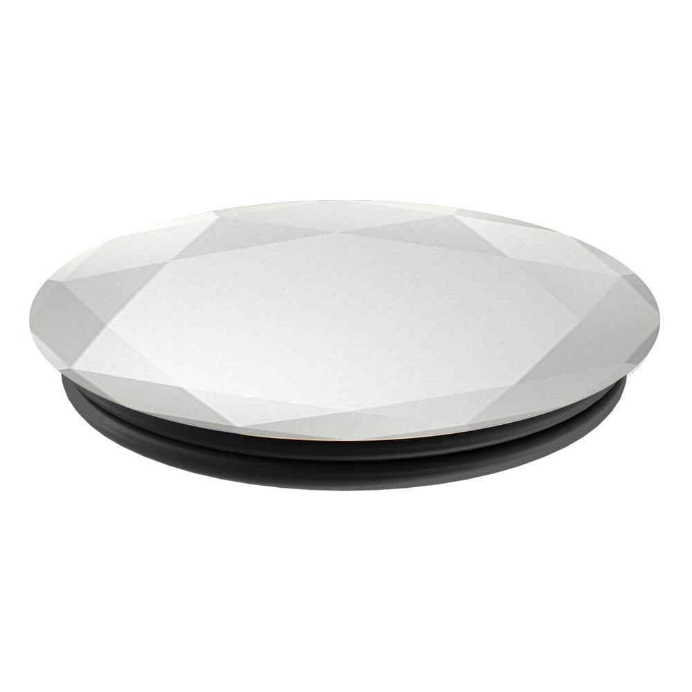 PopSocket métallisé couleur argenté avec design en diamant d’imitation,