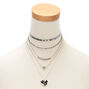 Black &amp; White Resin Multi Strand Necklaces - 3 Pack,