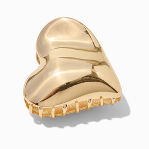 Gold Metal Heart Hair Claw,