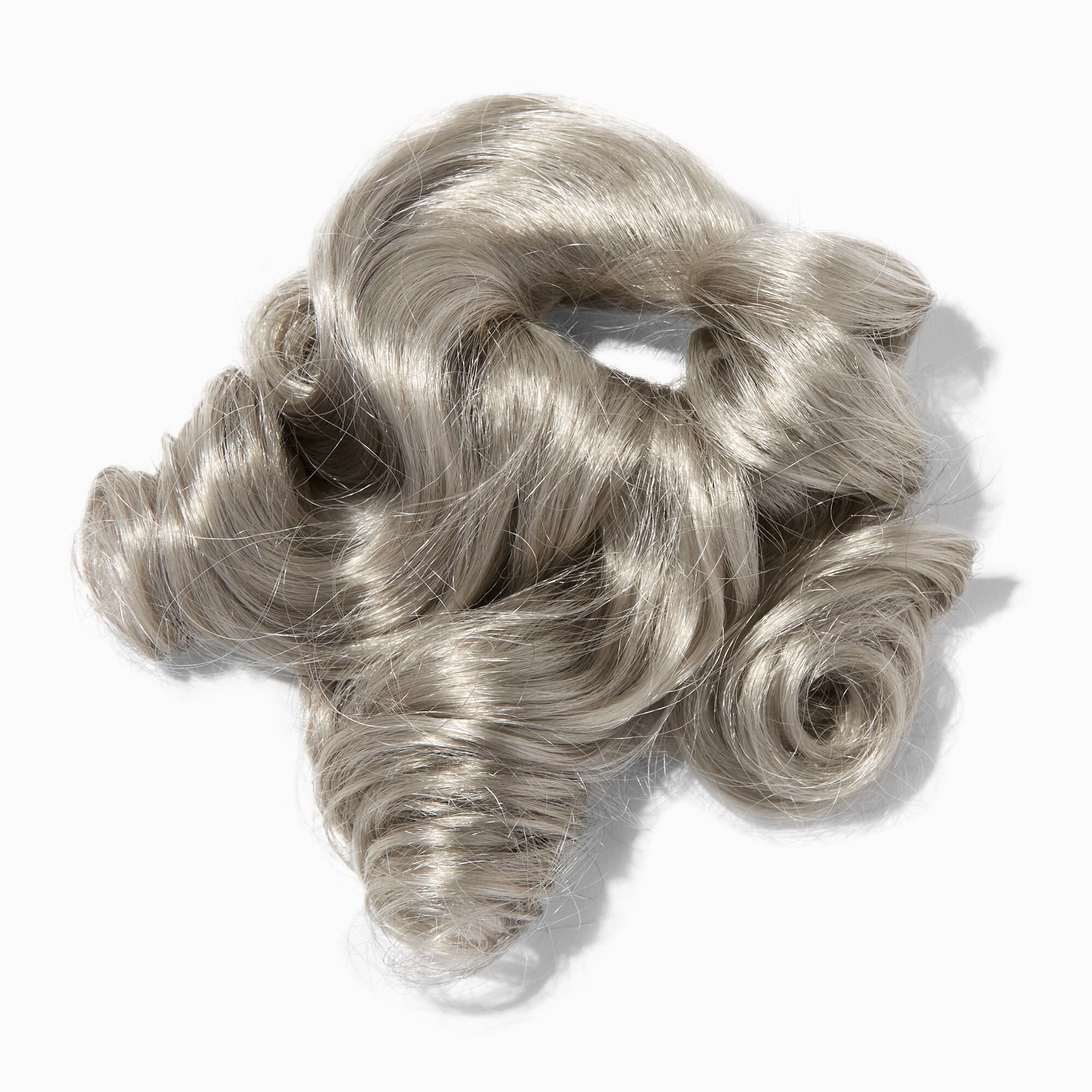 View Claires Curly Faux Hair Bobble Silver information