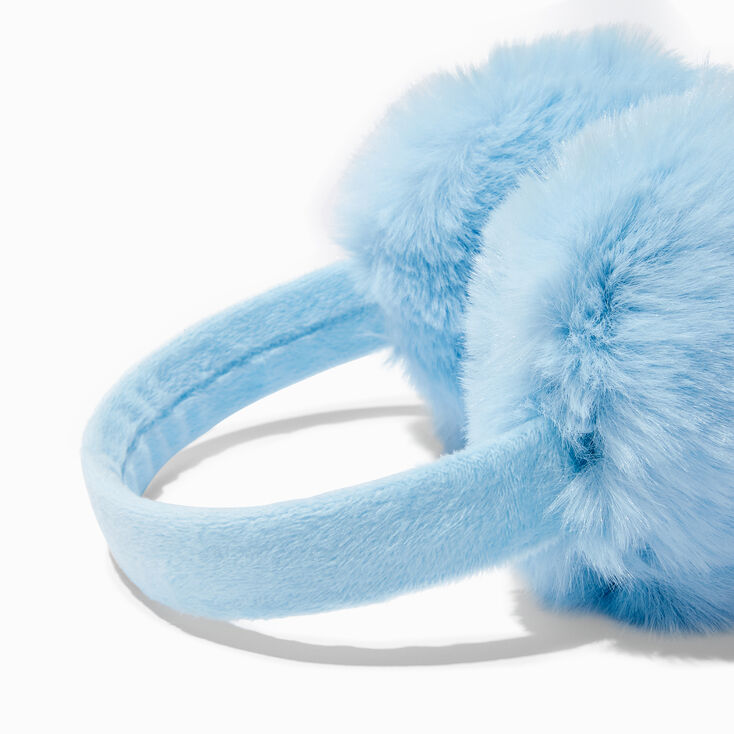 Blue Furry Ear Muffs,