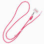 T H E M E x Claire&#39;s Pink Houndstooth Rope Lanyard,