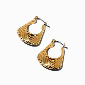 Gold-tone Handbag Hoop Earrings,