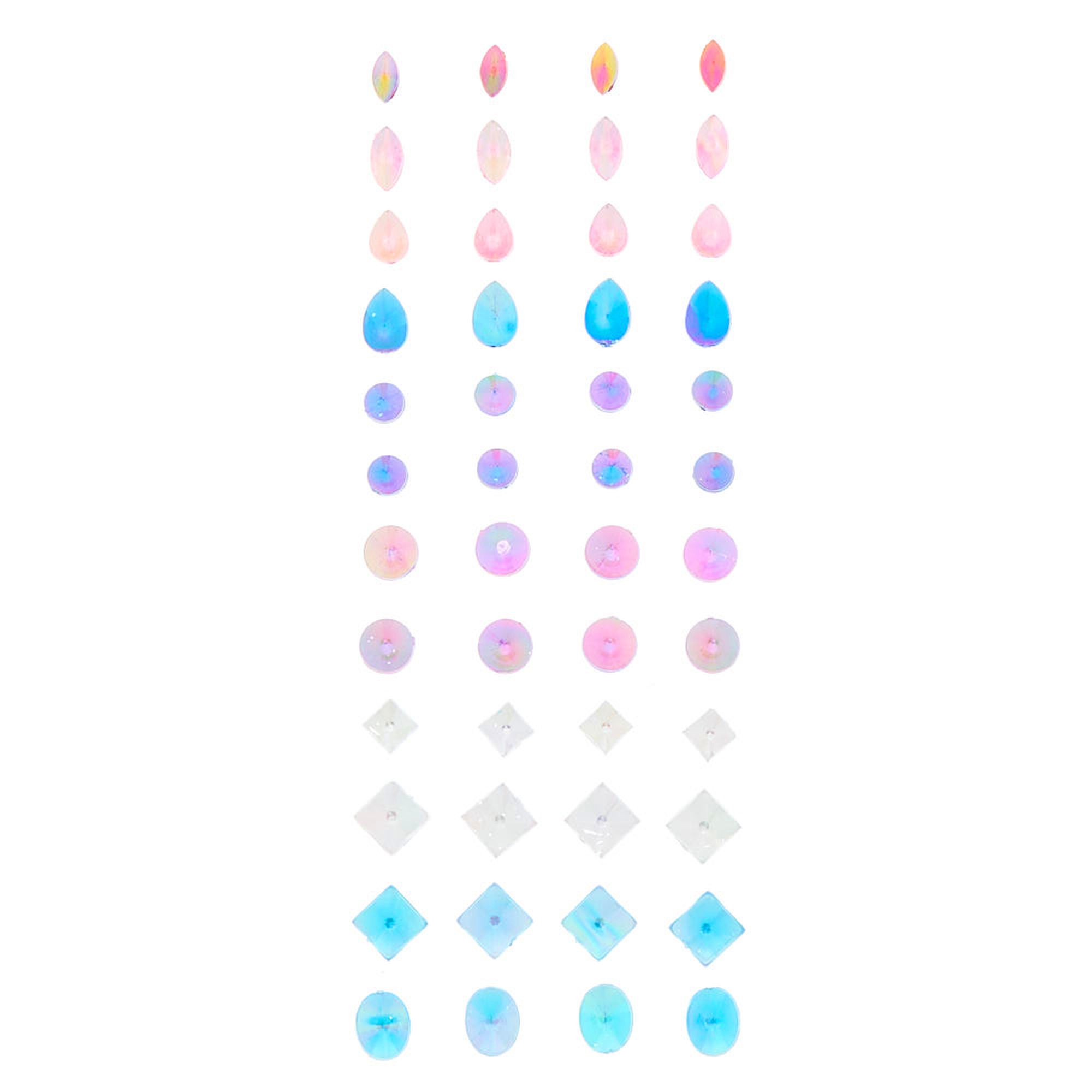 Iridescent Pastel Skin Gems - 48 Pack,