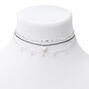 Silver Hearts Choker Necklaces - 3 Pack,