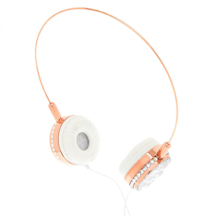 Glamorous Pearl Headphones - Rose Gold,