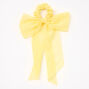 Small Organza Bow Hair Scrunchie Scarf - Yellow,