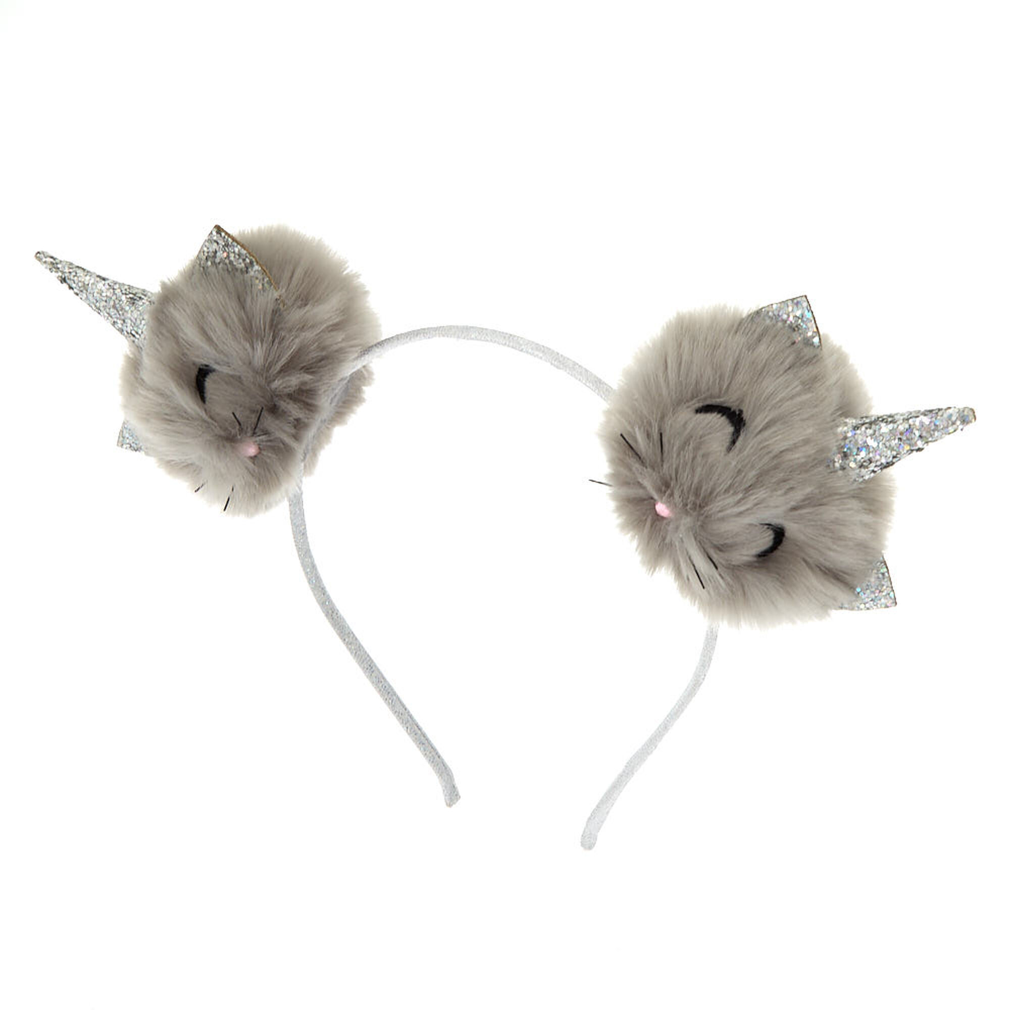Caticorn Pom Pom Ears Headband Gray Claire S Us