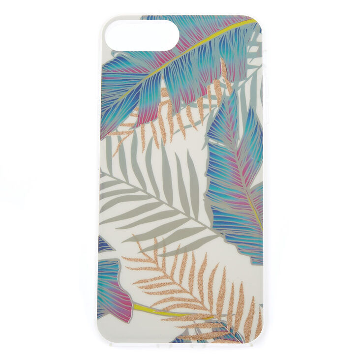 Claire's Coque de portable paumes pastel - Compatible avec iPhone 6/7/8 Plus