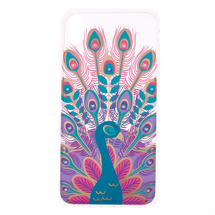 Crystal Peacock Phone Case - Fits iPhone XS Max,