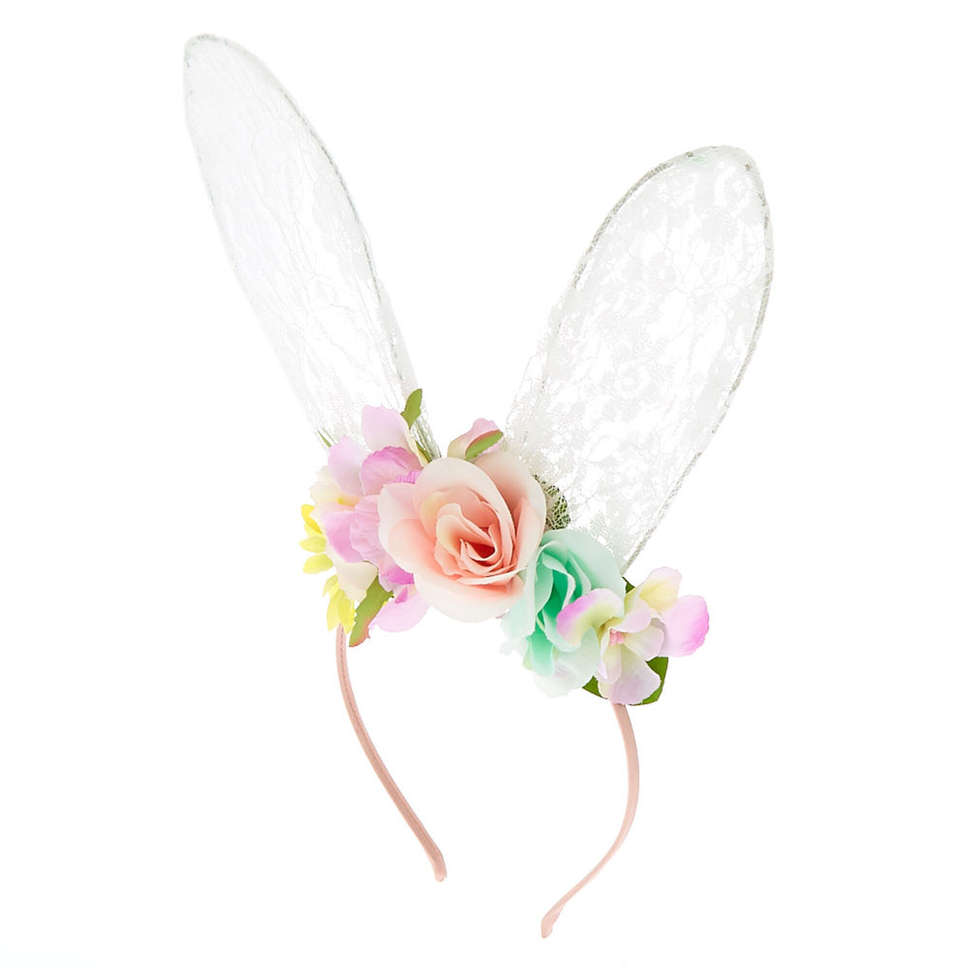 Lace Flower Bunny Ears Headband Claire S