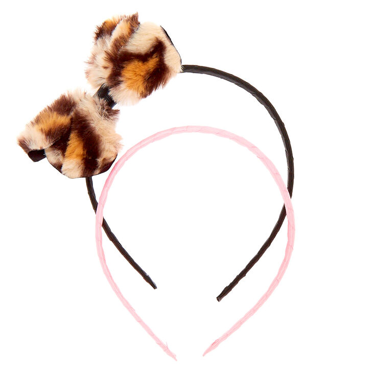 Claire&#39;s Club Fuzzy Bow Headbands - 2 Pack,