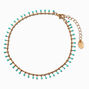 Turquoise Digger Gold Chain Anklet,