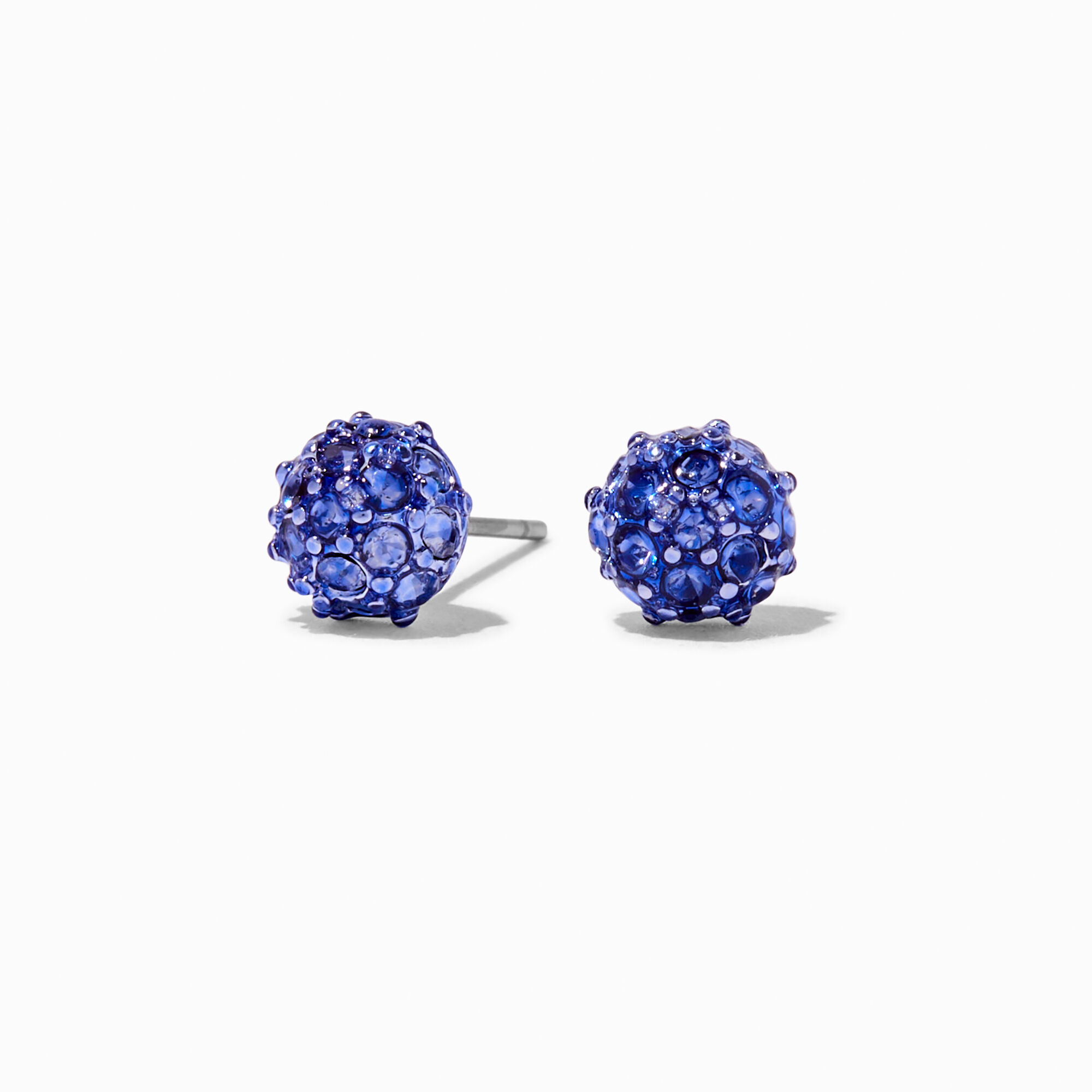 View Claires Cobalt Fireball Stud Earrings Blue information