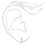 Silver 10MM Clip-On Hoop Earrings,