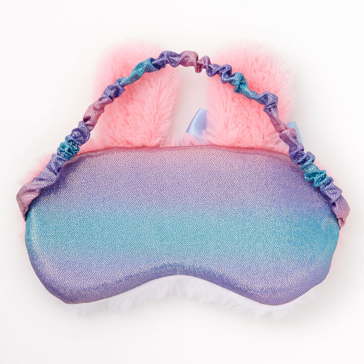 Fluffy Bunny Sleeping Mask - Pink,