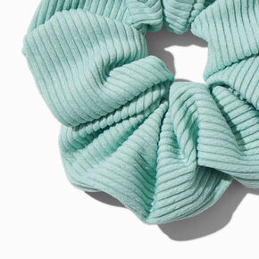 Purple &amp; Green Ribbed Hair Scrunchies - 2 Pack,