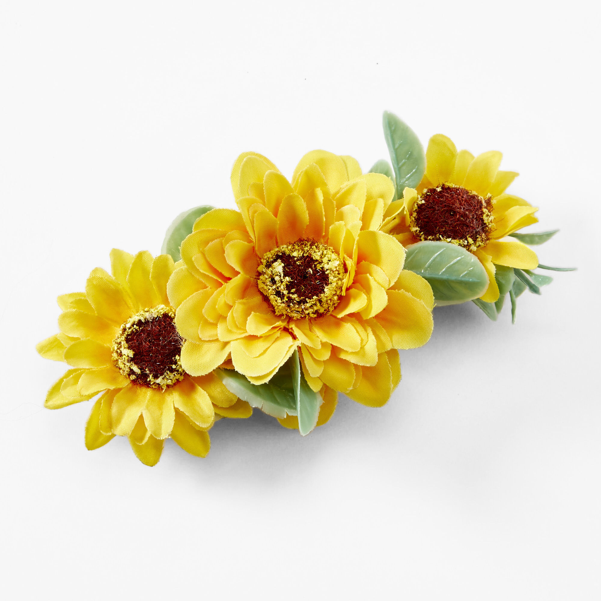 View Claires Sunflower Cluster Hair Barrette Silver information