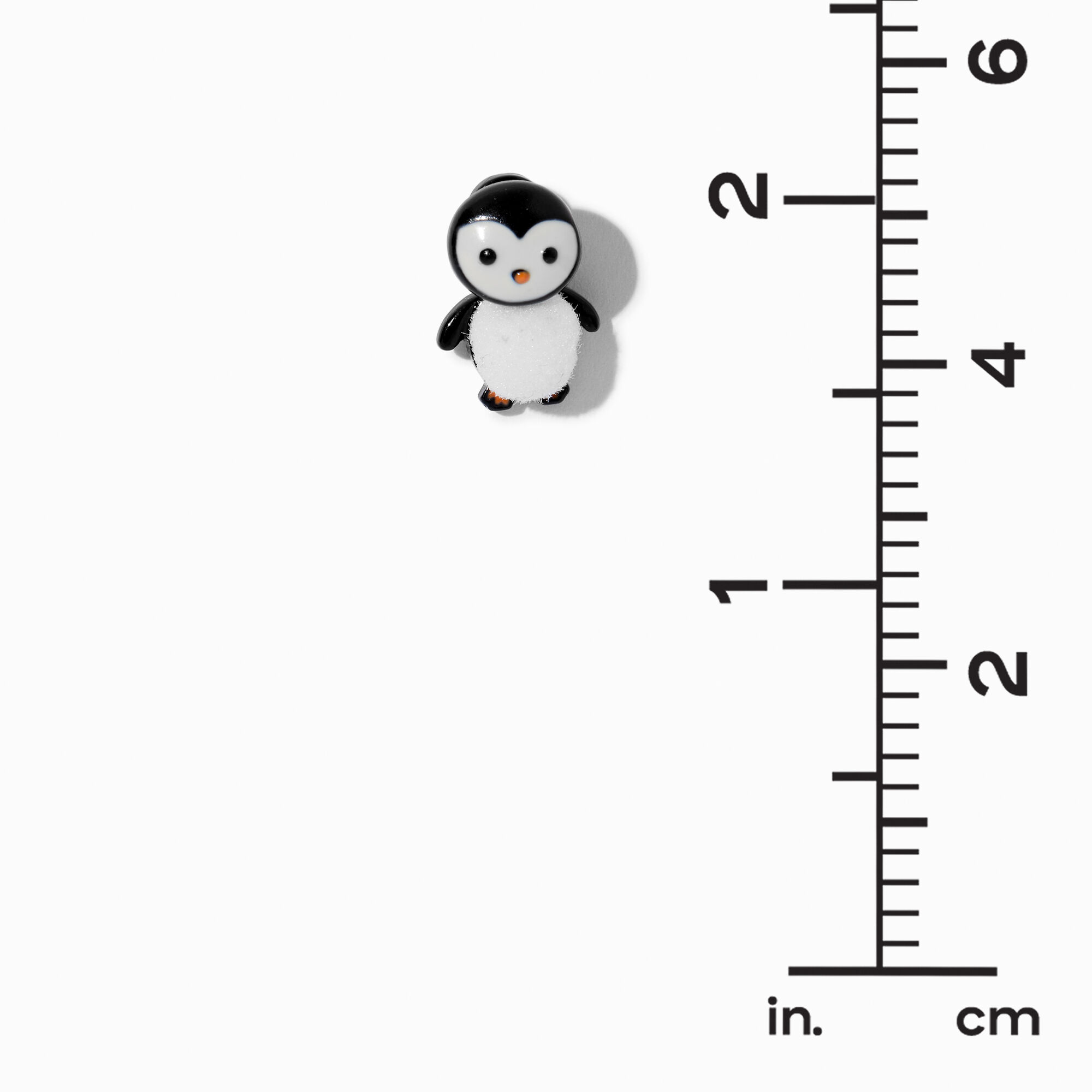 Fuzzy Penguin Front Back Earrings