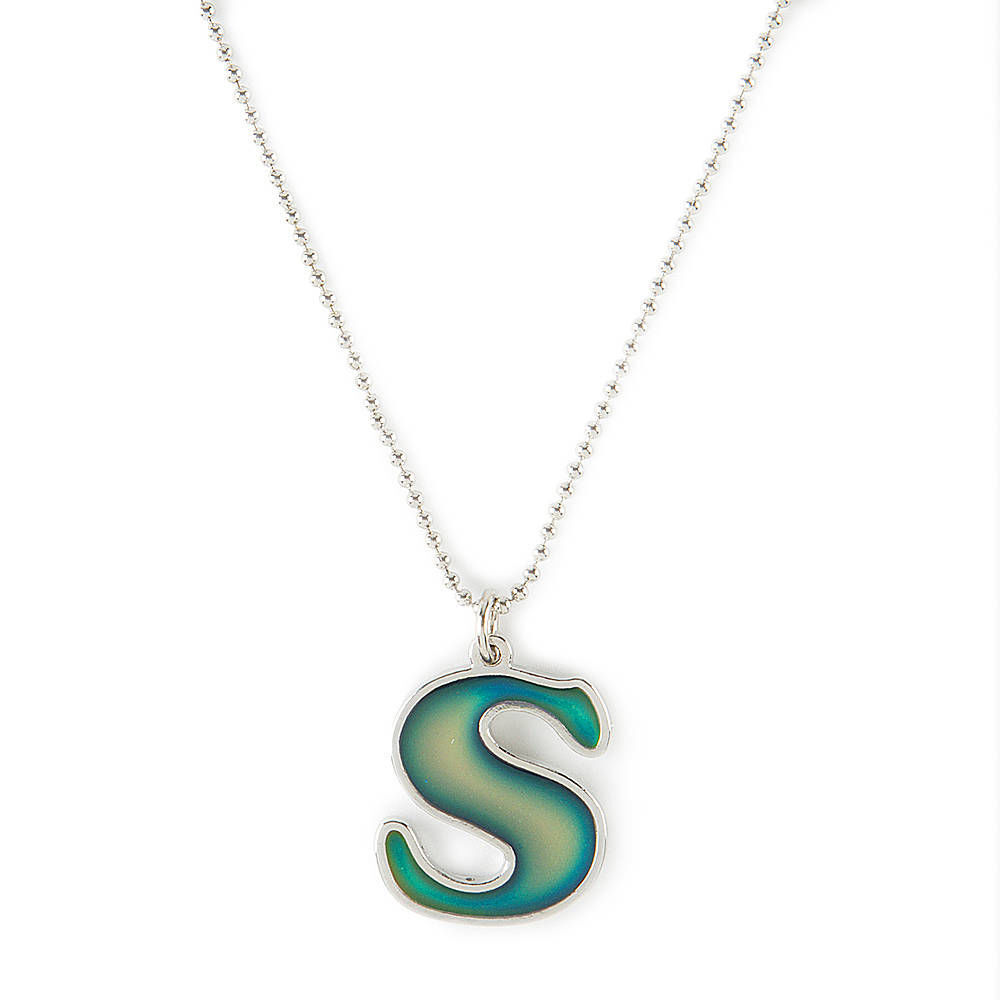 Collier d humeur a pendentif avec initiale S