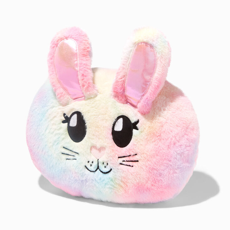Easter Bunny Pastel Rainbow Plush Pillow,