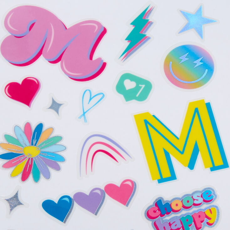 DIY &#39;M&#39; Initial Stickers,