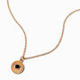 Gold-tone Mini Evil Eye Pendant Necklace,