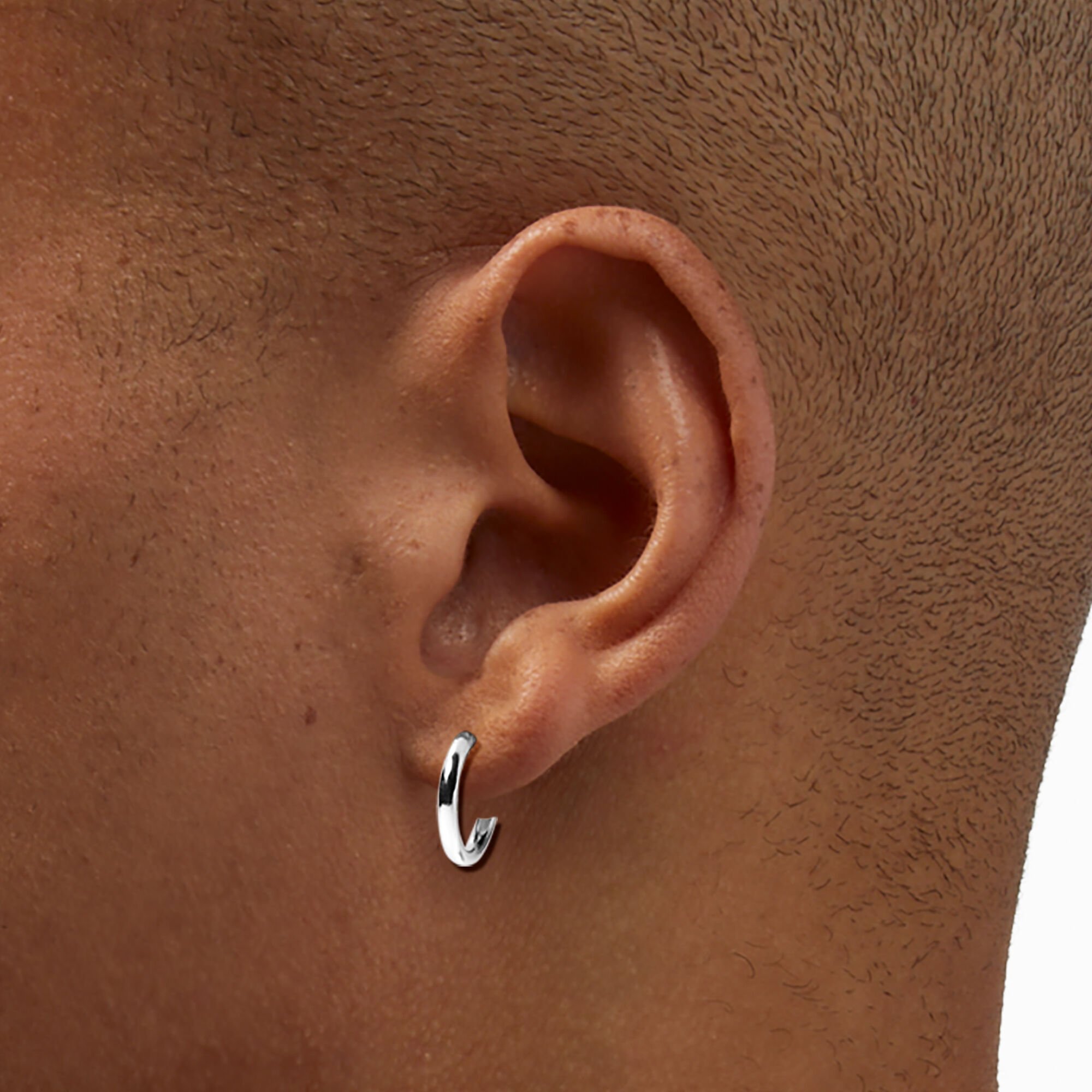 Mens 10mm hoop earrings store