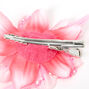 Ombre Lily Flower Hair Clips - Neon Pink, 2 Pack,