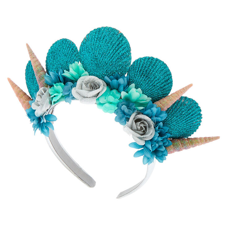Mermaid Seashell Headband - Turquoise,
