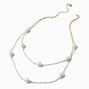 Gold-tone Pearl Multi-Strand Necklace,
