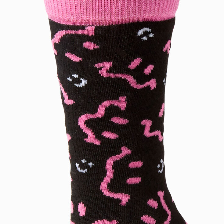 Crooked Grin Happy Face Crew Socks,