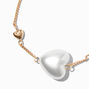 Puffy Pearlized Heart Chain Bracelet,