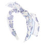 Prairie Floral Knotted Bow Headband - White,