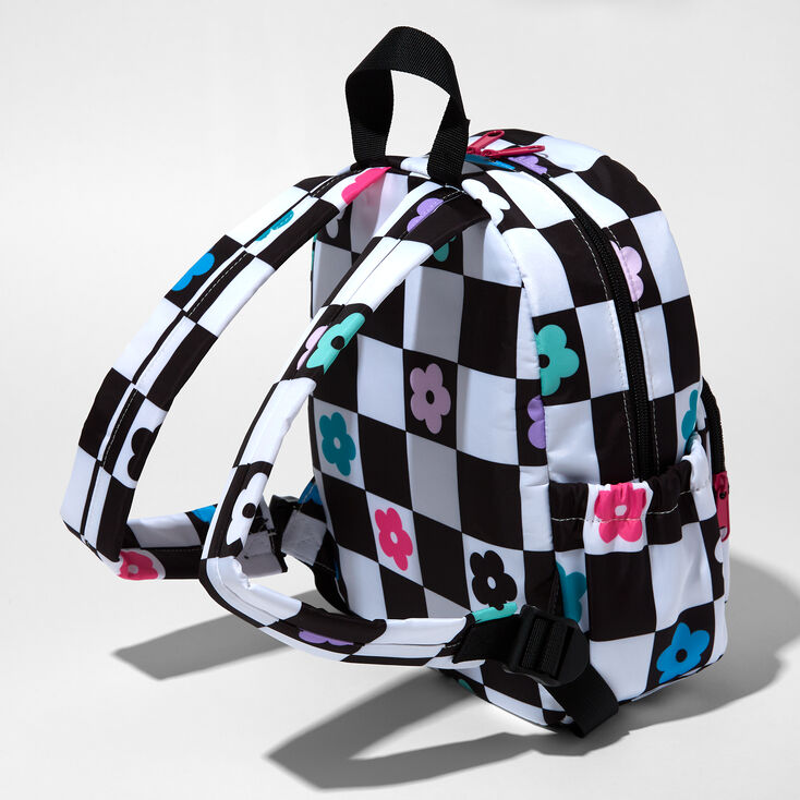 Checkered Daisy Small Backpack,